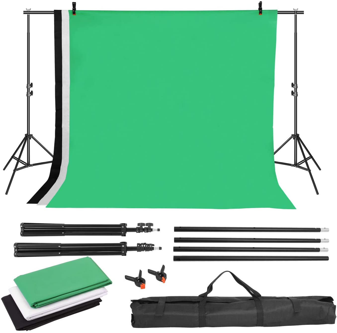 3m Greenscreen Hintergrund x – Ständer 2 1,6 mit 2m x